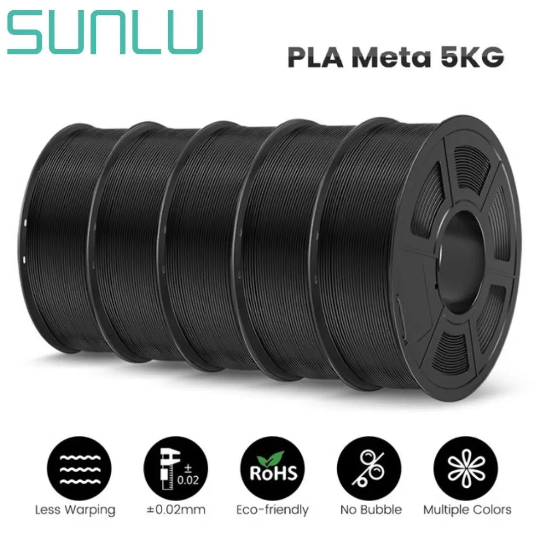 SUNLU PLA/PLA+/PETG/SILK/PLA Matte/ PLA Meta Filament 5KG 1KG/ Roll 1.75mm +/-0.02MM 3D Printer Filament Neatly Wound Filament
