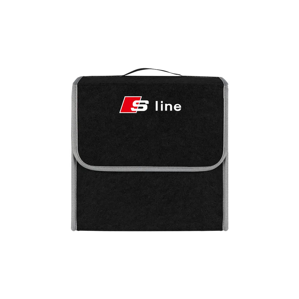 Large Capacity Car Trunk Storage Box Auto Badge Multiuse Tools Organizer Bag Folding Stowing Tidying Accessories For AUDI SLINE