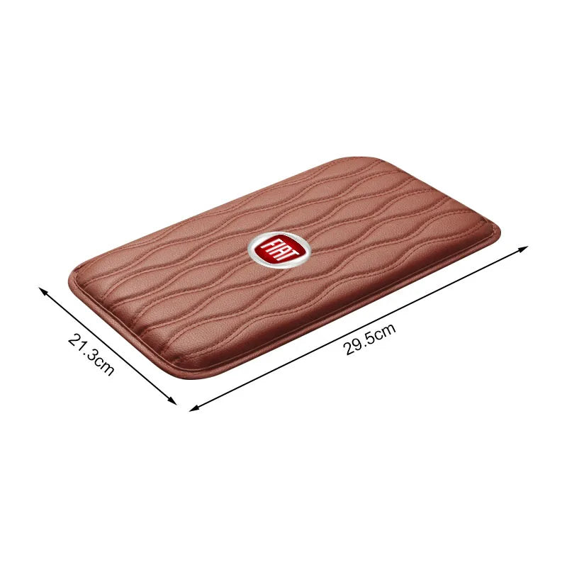 Car Armrest Mat Center Console Leather Protection Cushion For Fiat Ducato Abarth Tipo Panda Bravo Doblo Stilo 500 124 125