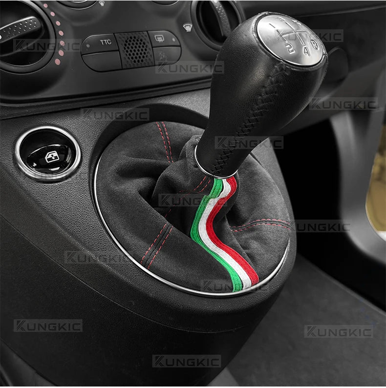 For Abarth 595 695 2016 2017 2018 2019 2020 2021 2022 2023 2024 Fiat 500 2011-2024 Manual Shifter Suede Gear Shift Boot Cover