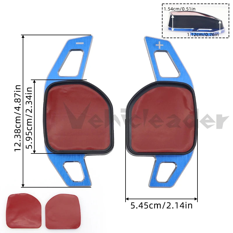 For Audi A3 8P 8V A4 B8 A5 A6 C7 A7 A8 Q3 Q5 Q7 S3 S5 S6 S7 SQ5 TT DSG Car Steering Wheel Shift Paddles Extension Shift Sticker