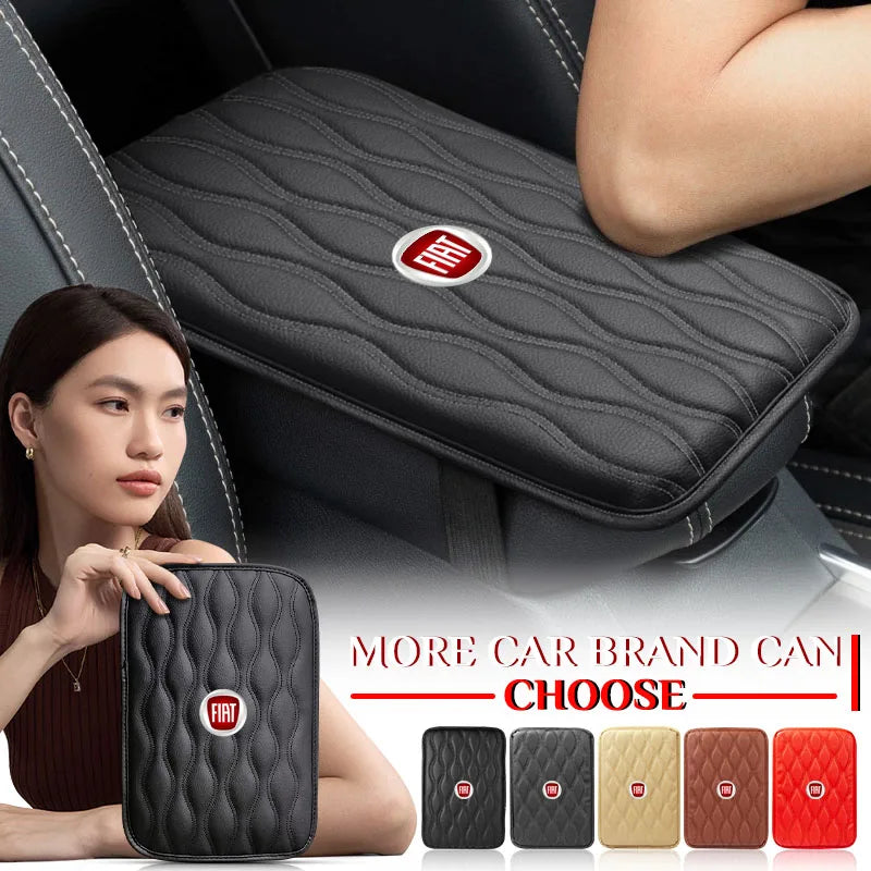 Car Armrest Mat Center Console Leather Protection Cushion For Fiat Ducato Abarth Tipo Panda Bravo Doblo Stilo 500 124 125