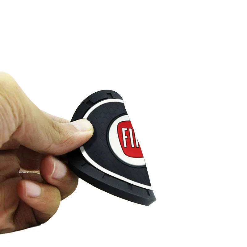 Car water cup mat interior soft rubber anti slip cup mat For Fiat 500 Punto 124 125 500 Bravo Stilo Panda Abarth Tipo Viaggio
