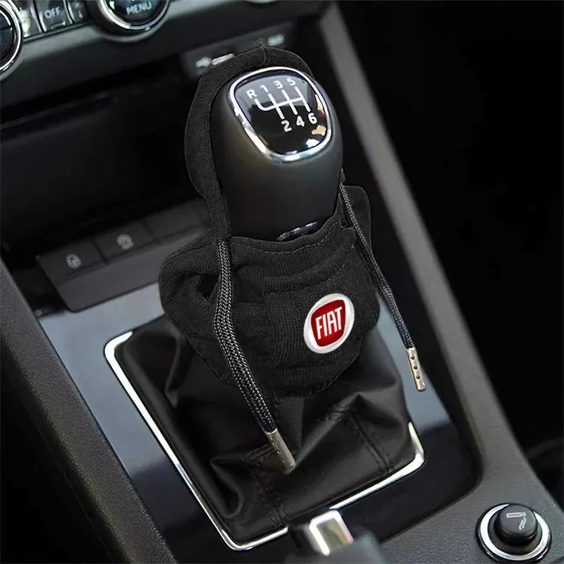Car Gear Shift Lever Knob Sweatshirt Cover Auto Shift Cover For Fiat Abarth 500 595 124 Becquet Fiat Punto Ducato Palio Grande