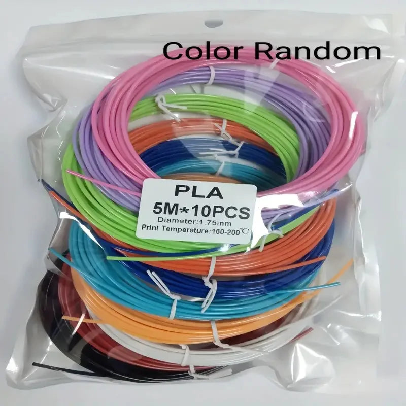 Colored PLA Filament for 25M 30M 36M 45M 50M 96M 100M 150M 200M Smoke-free Safe Plastic Refill for 3D Children's Printing Pen