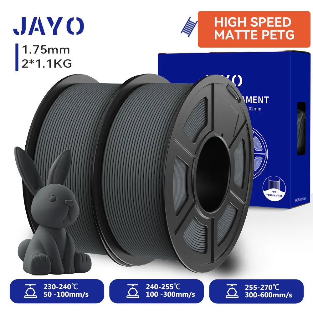 JAYO 3D PETG/ High Speed Matte PETG / PLA Classic/PLA/PLA+/HS PLA/PLA Matte/PLA Meta Printer Filament 1.75mm 3D Printer Filament
