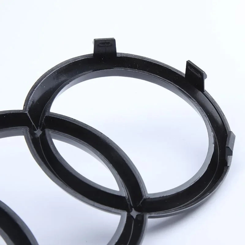 ABS 4 Rings Logo Audi Emblem Car Front Hood Emblem Bonnet Badge Rear Trunk Badge For Audi A3 A4 A5 A6 A7 A1 Q2 Q3 Q5 Q7 Q8 TT