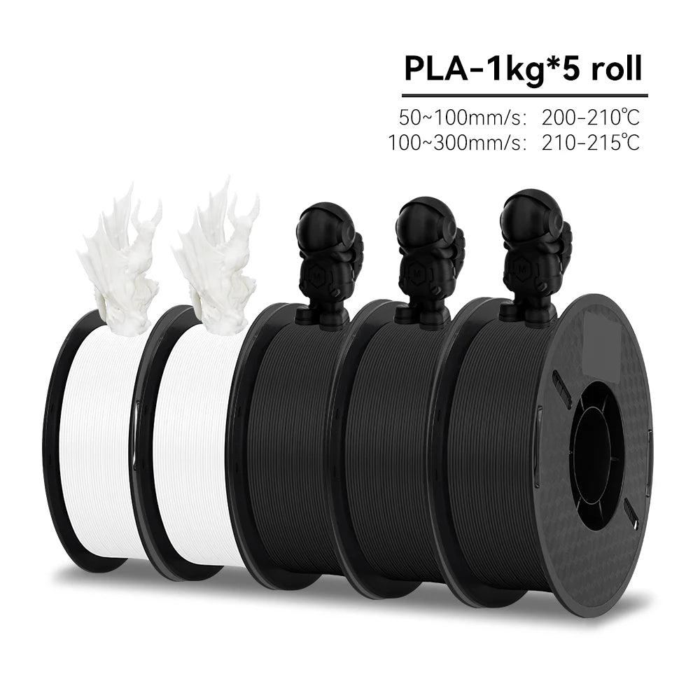 KEEPANG PLA/HS-PLA/PLA Matte/PLA Pro Filament 5KG PLA 3D Filament 1.75mm 1KG/Roll (2.2lbs) Neatly Wound 3D Printing Materials