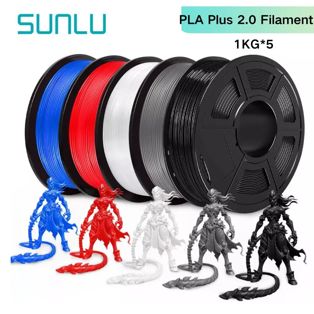 SUNLU PLA/PLA+/PETG/SILK/PLA Matte/ PLA Meta Filament 5KG 1KG/ Roll 1.75mm +/-0.02MM 3D Printer Filament Neatly Wound Filament