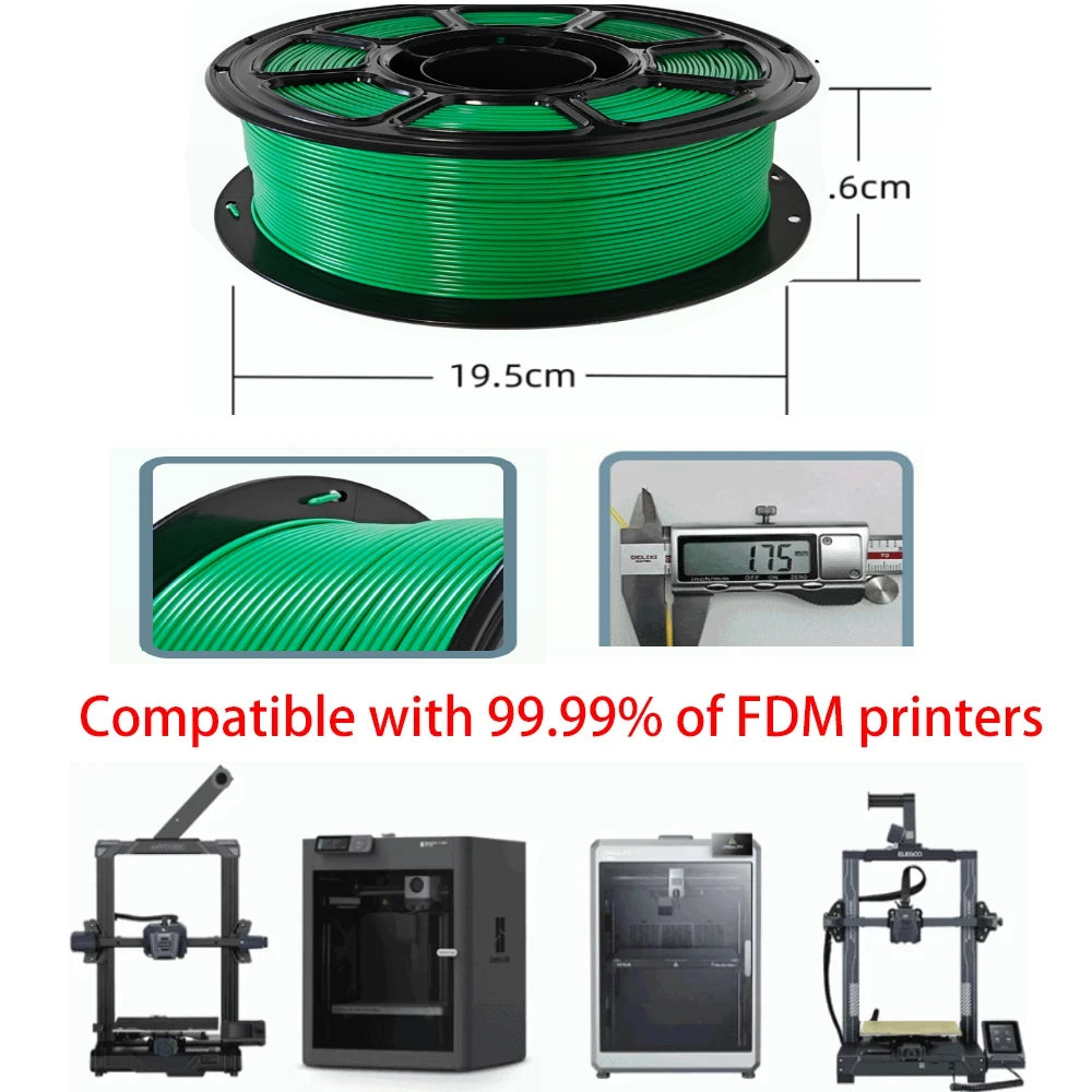 PLA/PETG Colorful 3D Filament Net Weight 1KG High Speed 3D Printer Filament High Flow Speed 3D Printing Mateial Pla 3D Printer