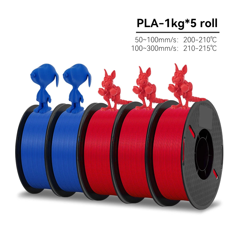 KEEPANG PLA/HS-PLA/PLA Matte/PLA Pro Filament 5KG PLA 3D Filament 1.75mm 1KG/Roll (2.2lbs) Neatly Wound 3D Printing Materials