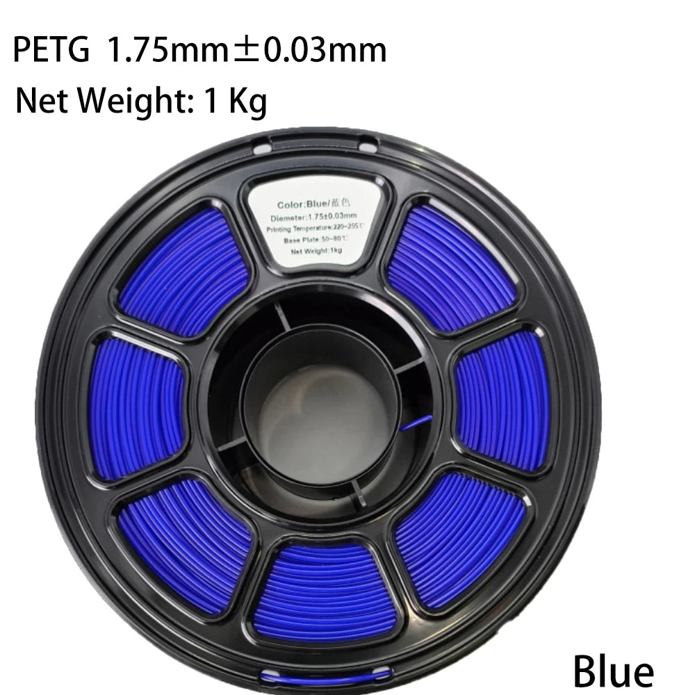 PLA/PETG Colorful 3D Filament Net Weight 1KG High Speed 3D Printer Filament High Flow Speed 3D Printing Mateial Pla 3D Printer