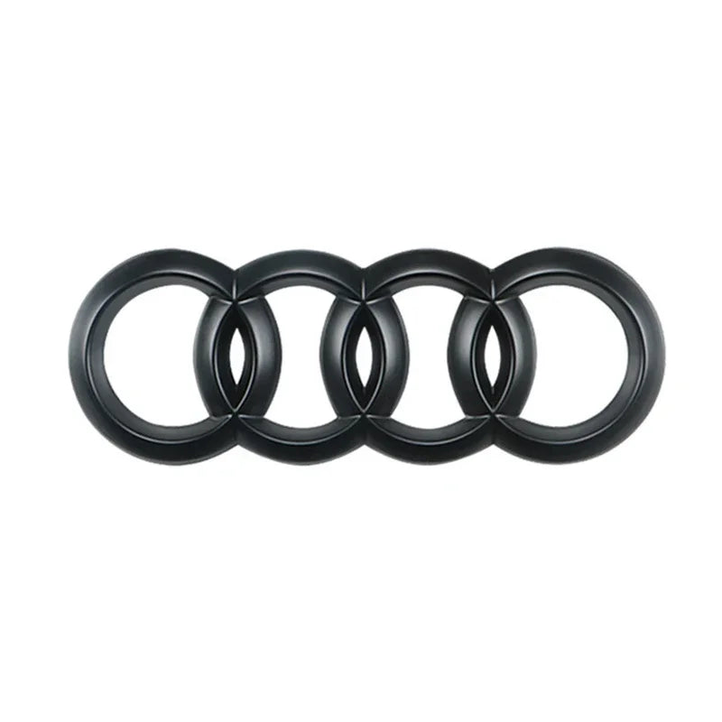 ABS 4 Rings Logo Audi Emblem Car Front Hood Emblem Bonnet Badge Rear Trunk Badge For Audi A3 A4 A5 A6 A7 A1 Q2 Q3 Q5 Q7 Q8 TT