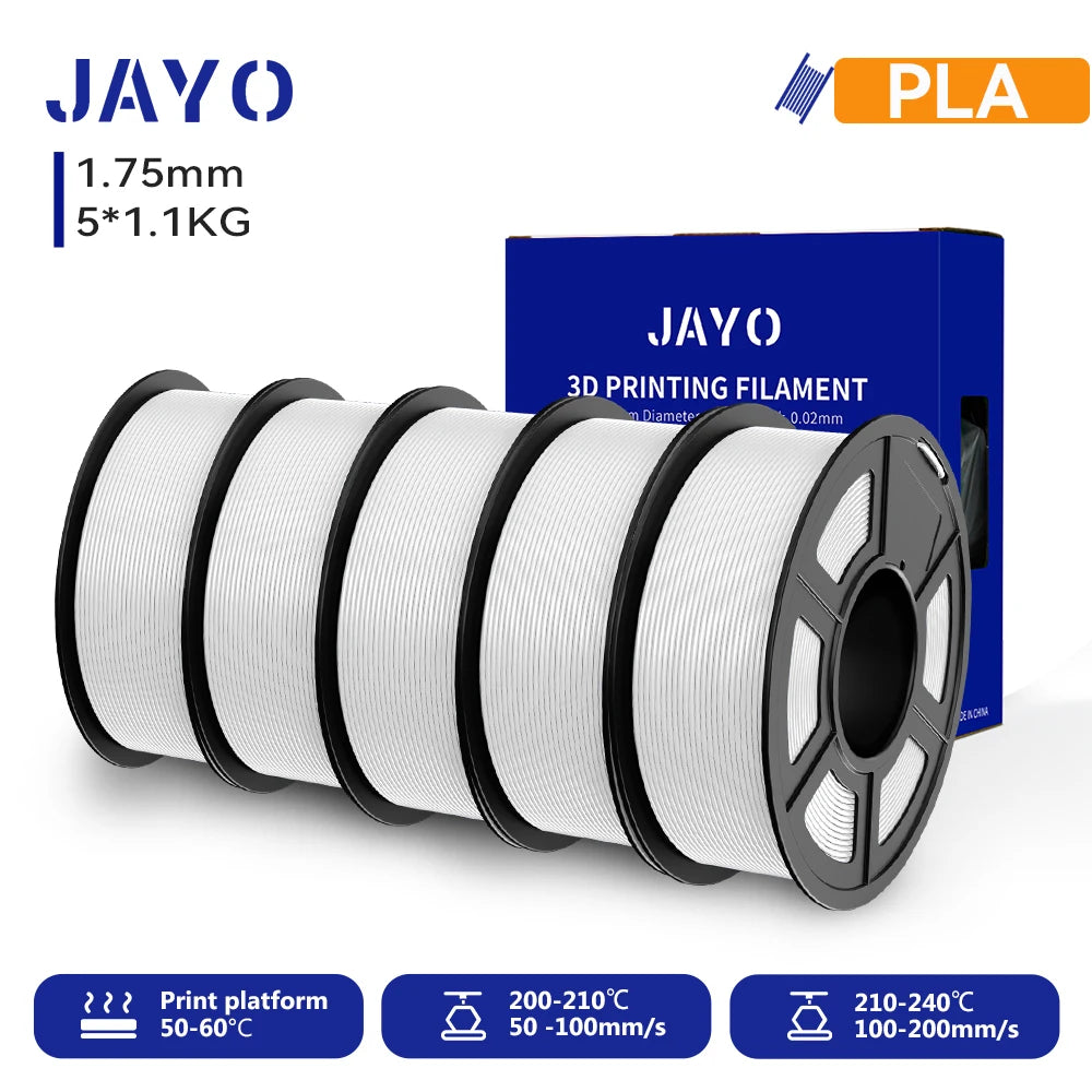 JAYO 3D PLA / SILK / PLA META / PETG / PLAMatte / ABS / High Speed PLA/ PLA PLUS 3D Filament 1.75mm Printer Filament 1.1KG/Roll