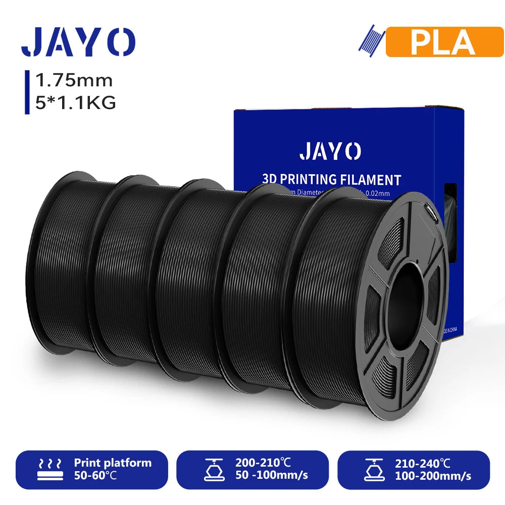 JAYO 3D PLA / SILK / PLA META / PETG / PLAMatte / ABS / High Speed PLA/ PLA PLUS 3D Filament 1.75mm Printer Filament 1.1KG/Roll