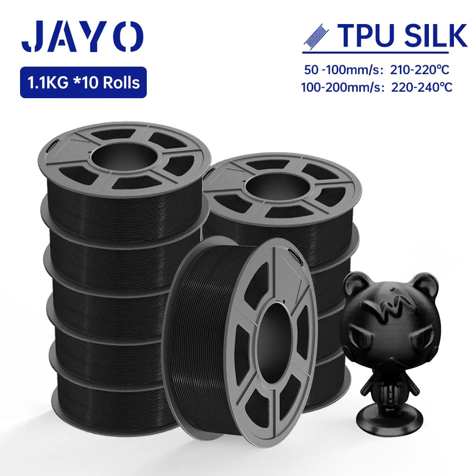 JAYO 3d Filament petg/ pla plus/ pla/PLAMeta /SILK PLA+ 1.75MM PLA 3D Filament for FDM 3D Printer TPU SILK 3D Printing Materials