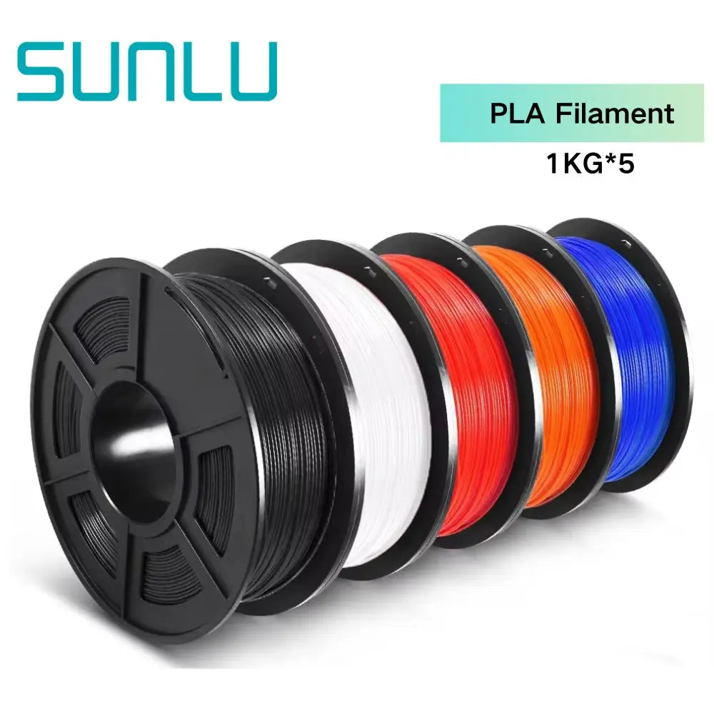 SUNLU PLA/PLA+/PETG/SILK/PLA Matte/ PLA Meta Filament 5KG 1KG/ Roll 1.75mm +/-0.02MM 3D Printer Filament Neatly Wound Filament
