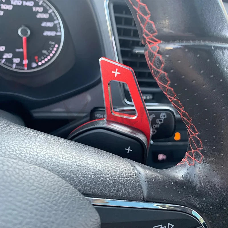 For Audi A3 8P 8V A4 B8 A5 A6 C7 A7 A8 Q3 Q5 Q7 S3 S5 S6 S7 SQ5 TT DSG Car Steering Wheel Shift Paddles Extension Shift Sticker