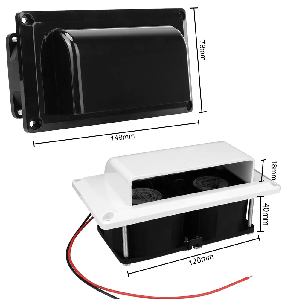 Car Accessories 12V 25W Caravan Side Air Vent Ventilation Exhaust Fan for Camper Trailer Motorhome Boat Marine Yacht
