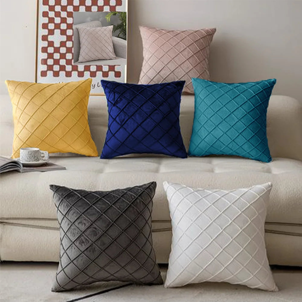 Multi-Color Velvet Cushion Cover For Sofa Living Room Soft Pillowcase Nordic Style Modern Home Decor Zipper Fundas De Cojines