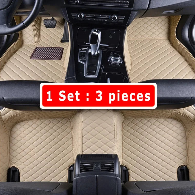 Car Floor Mats For Fiat Bravo 2012 2011 2010 2009 2008 Leather Waterproof Anti-Dirty Carpets Auto Interiors Products Foot Pads