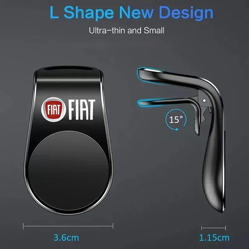 Magnetic Car Phone Holder Air Vent Clip Mount Mobile Cellphone GPS Support For FIAT 500 Grande Stilo Freemont Punto Astra Bravo