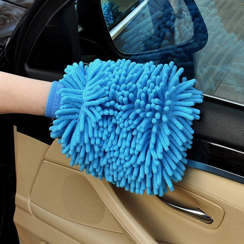 Car Wash Mitts Chenille Mitts Plush Wipes Thickened Double Sided Car Accessories Recyclable Cleaning Tools Car Accessories