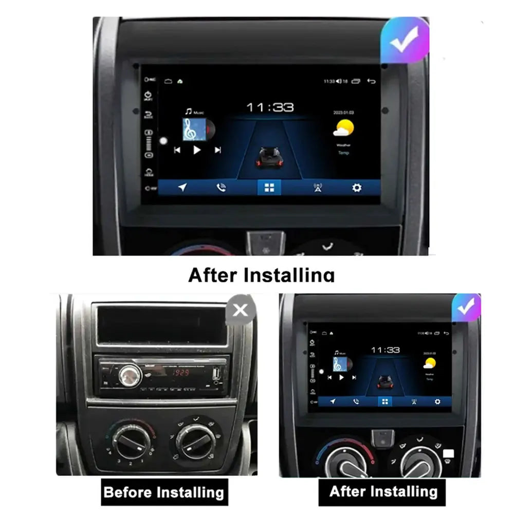 7" Android Auto for Fiat Ducato 2006 - 2016 Car Radio GPS Navigation Player Multimedia Player Wireless Carplay Screem WIFI Fan