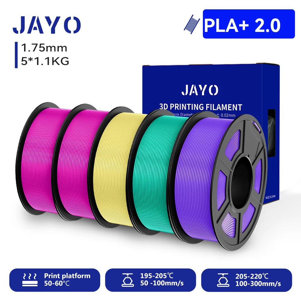 JAYO 3D PLA / SILK / PLA META / PETG / PLAMatte / ABS / High Speed PLA/ PLA PLUS 3D Filament 1.75mm Printer Filament 1.1KG/Roll