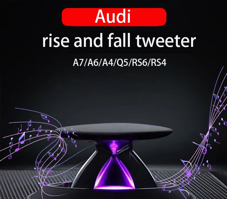 LED Lift Audio Speaker For Audi A6 C8 C7 A4 B9 RS5 RS4 Q5 Q7 A7 Tweeter With Ambient Light Upgrade Center Dashboard Lifting