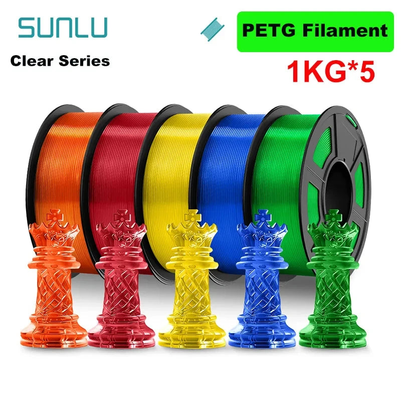 SUNLU PLA/PLA+/PETG/SILK/PLA Matte/ PLA Meta Filament 5KG 1KG/ Roll 1.75mm +/-0.02MM 3D Printer Filament Neatly Wound Filament