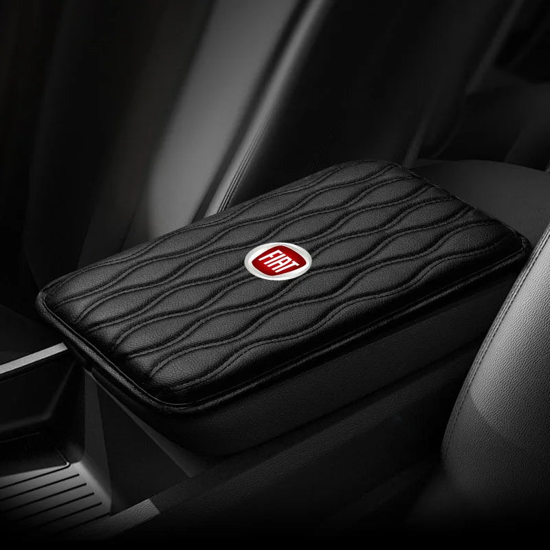 Car Armrest Mat Center Console Leather Protection Cushion For Fiat Ducato Abarth Tipo Panda Bravo Doblo Stilo 500 124 125