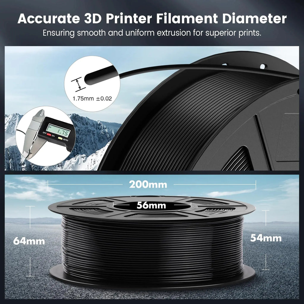 SUNLU PETG/PLA/PLA+/PLA Matte/PLA Meta 3D Printer Filament 5KG 1.75mm Neatly Wound Vacuum Packing 3D Printing Material Fast Ship