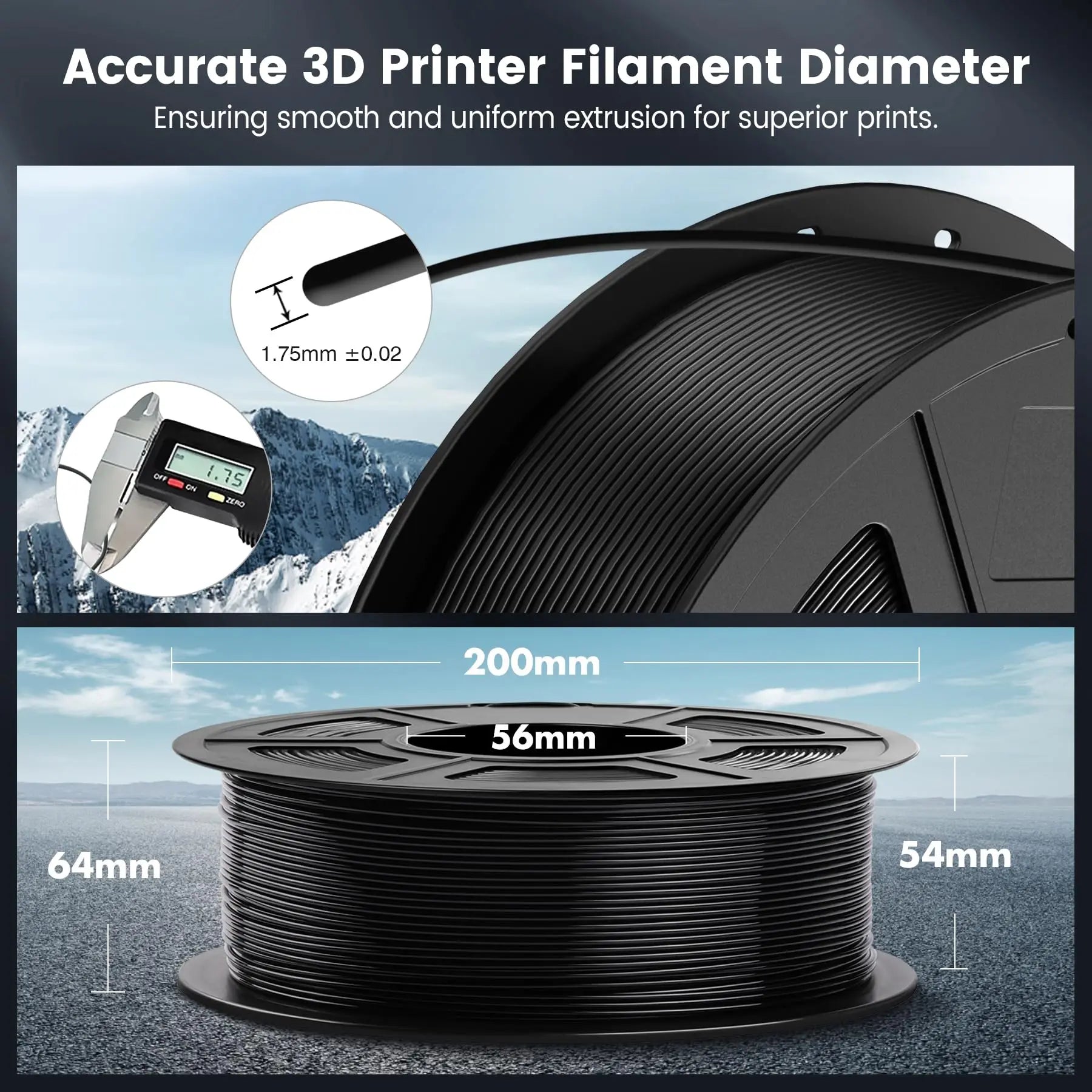 SUNLU PETG/PLA/PLA+/PLA Matte/PLA Meta 3D Printer Filament 5KG 1.75mm Neatly Wound Vacuum Packing 3D Printing Material Fast Ship