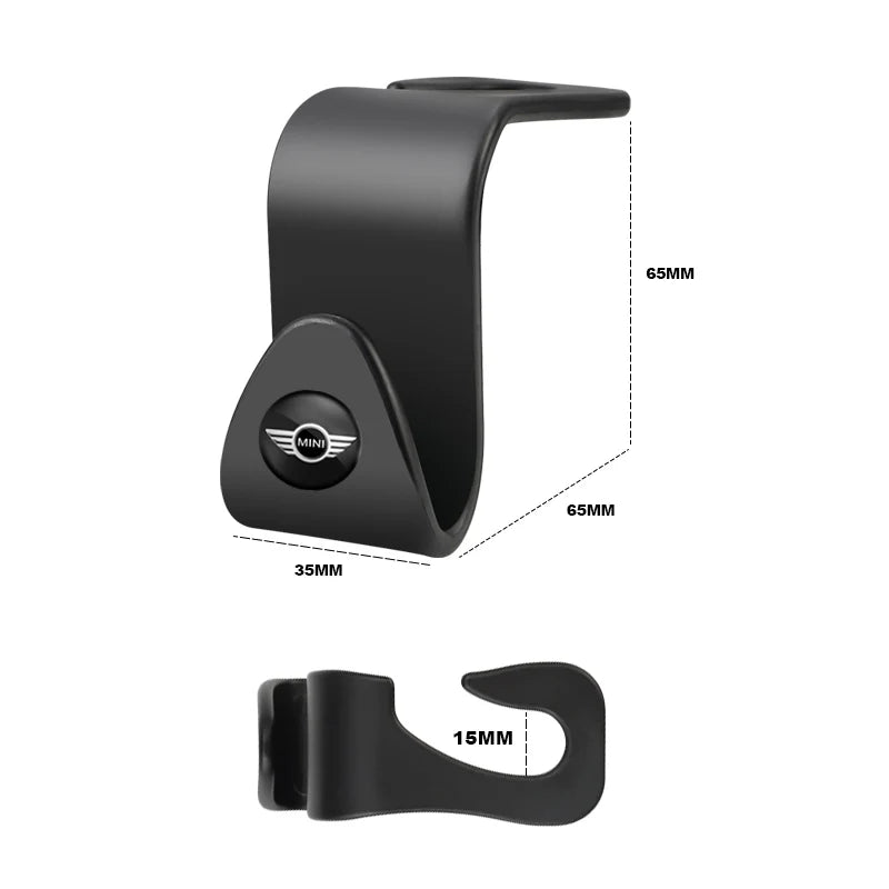 2Pcs ABS Car Styling Seat Back Hooks Accessories For MINI One Cooper JCW Countryman Clubman Cabrio Paceman Coupe Roadster Clubva