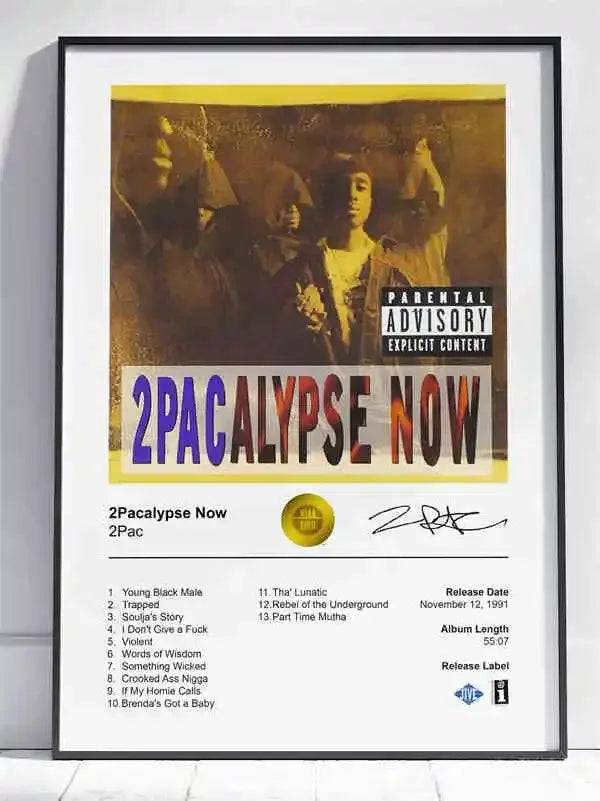Black and White Pop Hip Hop Rapper 2PAC Posters Tupac Music Album Cover Aesthetic for Room Canvas Painting Art Wall Home Decor