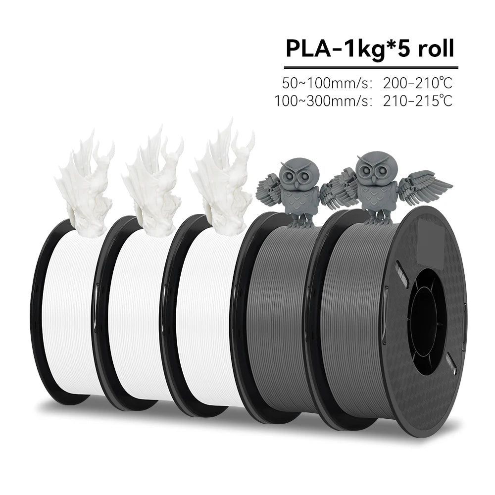 KEEPANG PLA/HS-PLA/PLA Matte/PLA Pro Filament 5KG PLA 3D Filament 1.75mm 1KG/Roll (2.2lbs) Neatly Wound 3D Printing Materials