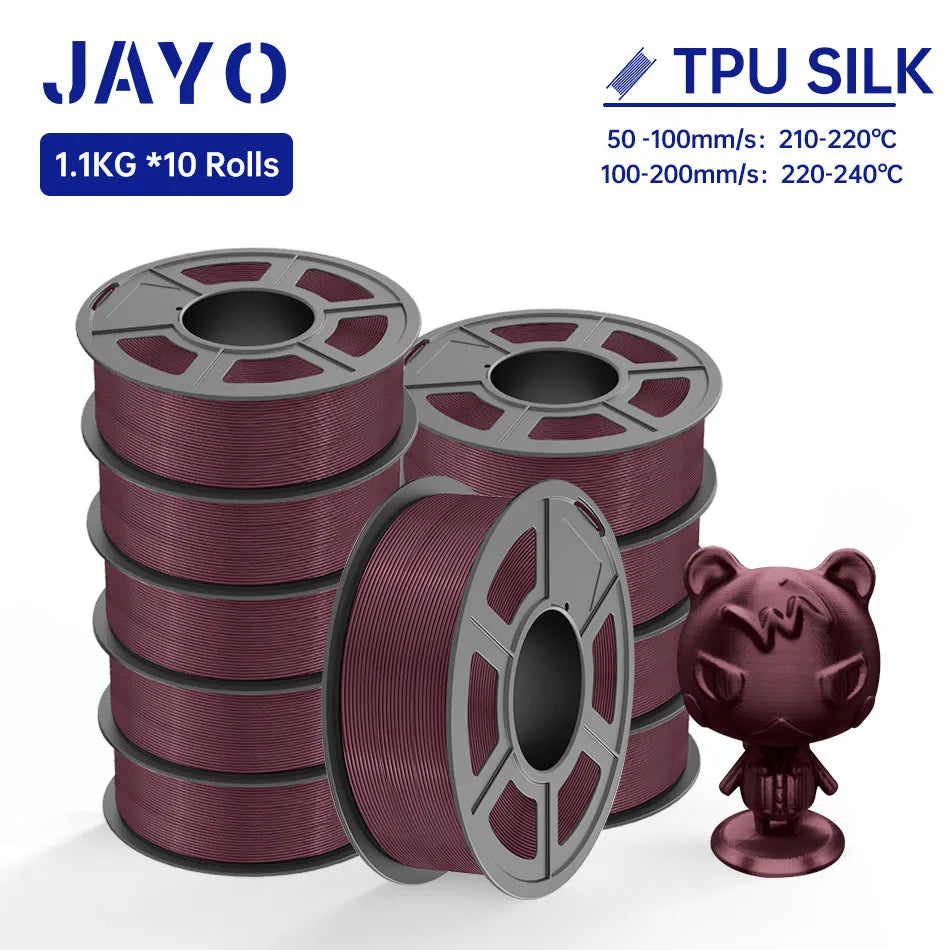 JAYO 3d Filament petg/ pla plus/ pla/PLAMeta /SILK PLA+ 1.75MM PLA 3D Filament for FDM 3D Printer TPU SILK 3D Printing Materials