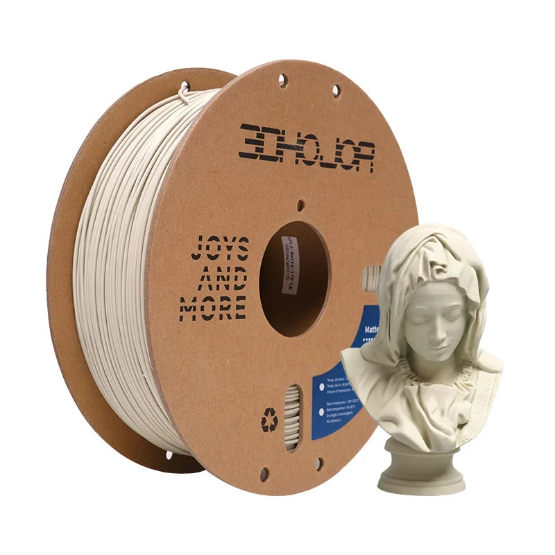 3DHOJOR PLA 3D Printer Filaments 1KG 1.75MM Matte PLA 3D Printing Material Upgraded Matte PLA Filament Multi-Color Filamento PLA