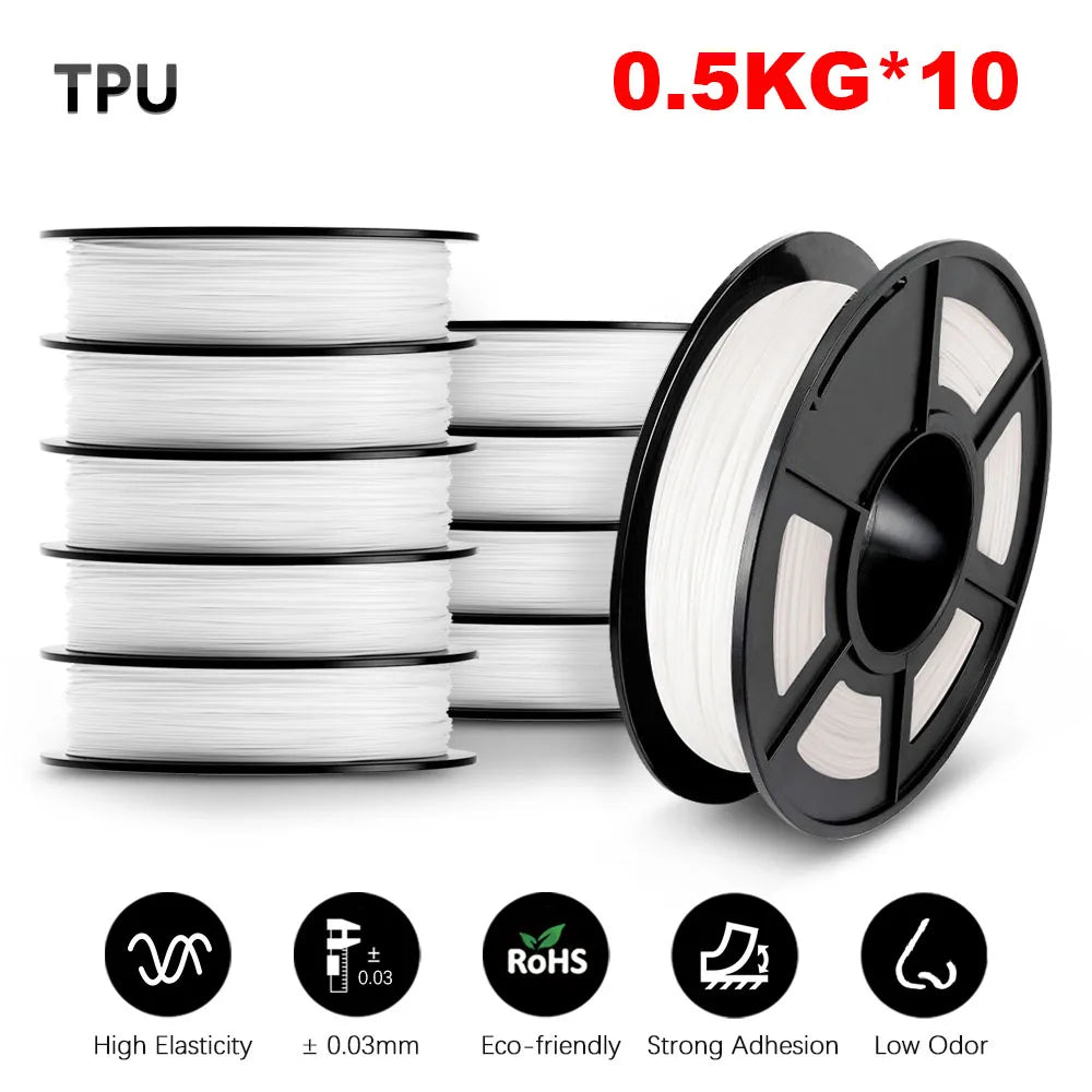SUNLU 3D Filament PLA/PLA META/PETG/ABS/TPU/PLA MATTE/PLA PLUS 1.75mm 10Roll 1KG/0.5KG 3D Printer Filament for 3D Printer