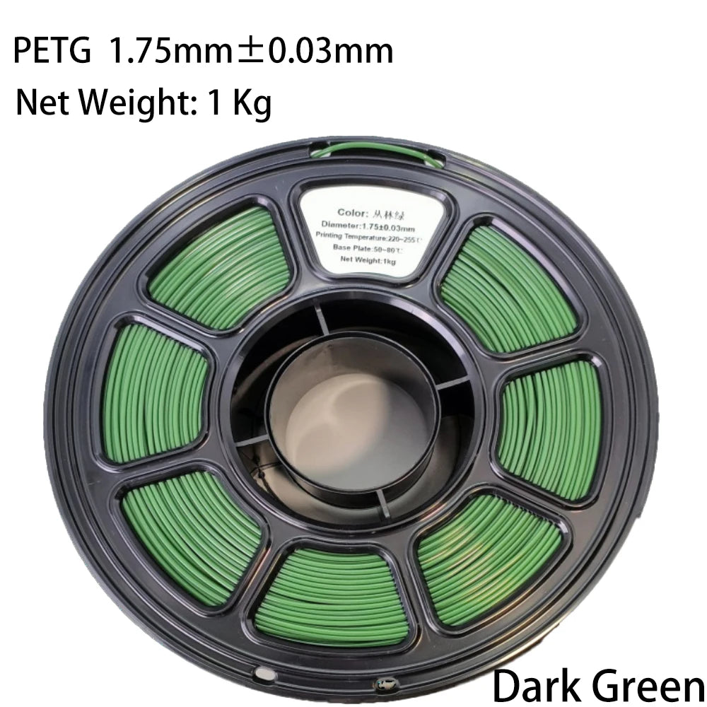 PLA/PETG Colorful 3D Filament Net Weight 1KG High Speed 3D Printer Filament High Flow Speed 3D Printing Mateial Pla 3D Printer