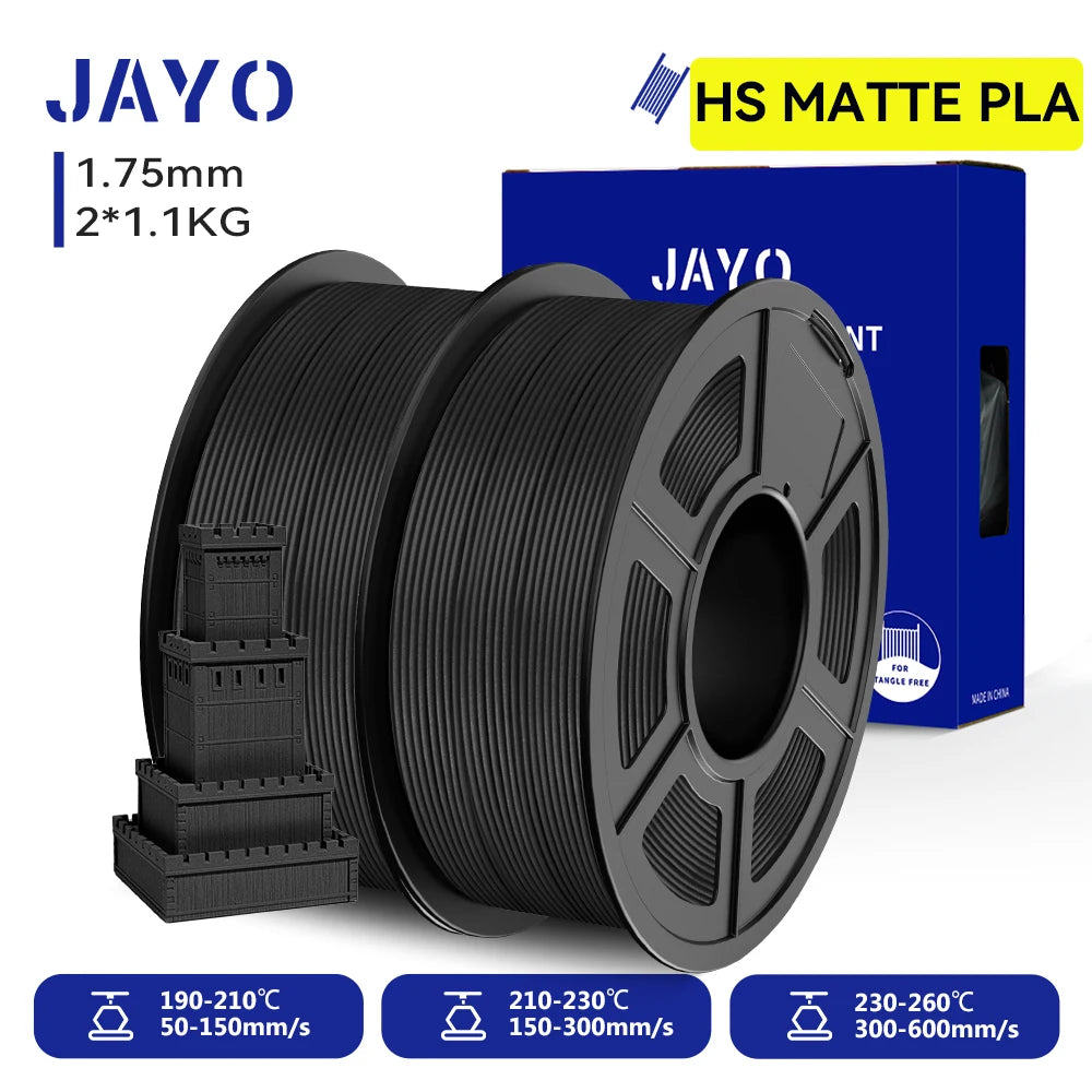 JAYO 3D PETG/ High Speed Matte PETG / PLA Classic/PLA/PLA+/HS PLA/PLA Matte/PLA Meta Printer Filament 1.75mm 3D Printer Filament