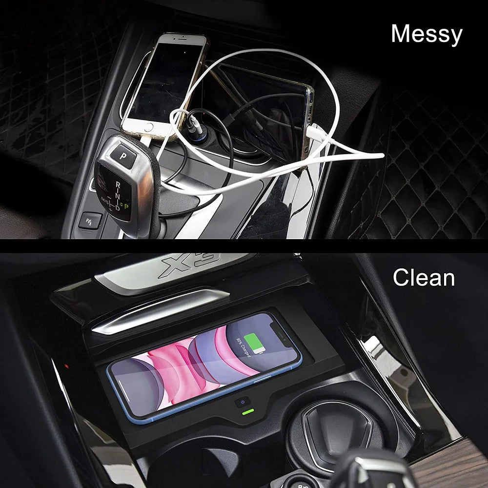 Wireless Car Charger for BMW X3 G01 2018-2021 2022 2023 BMW X4 2019 2020 2021 2022 2023 Accessories Wireless Charging Pad Mat