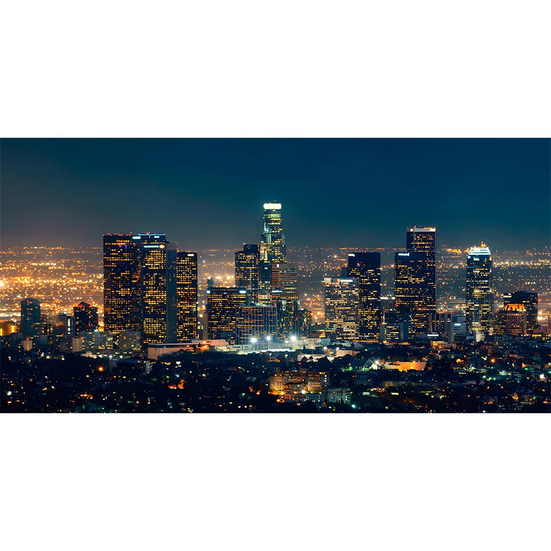 Los Angeles Cityscape New York Manhattan City Skyline Poster Print Canvas Painting Wall Art Architectural Home Decor Mural