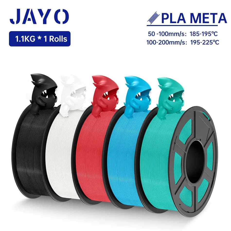 JAYO PLA / PLA Plus/ SILK PLA / PLAMeta/TPU SILK/ABS / PETG 3D Filament 1.75mm 0.65/1.1KG 3D Printer Filament PLA Rainbow 5Roll