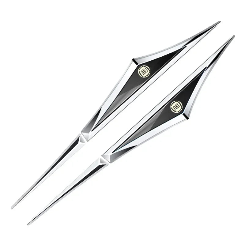 2pcs 3d alloy car stickers car accsesories accessory for fiat 500 500l 500x 500e abarth electric Stainless steel