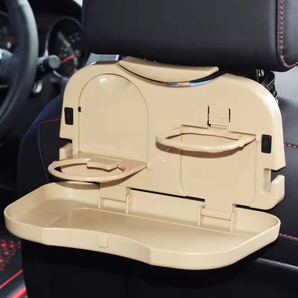 Car Mini Desk Handle Table Seat Back Holder Folding Meal Tray Drink Cup Coffee Stand Storage Case Off Road 4X4 Auto Accessories