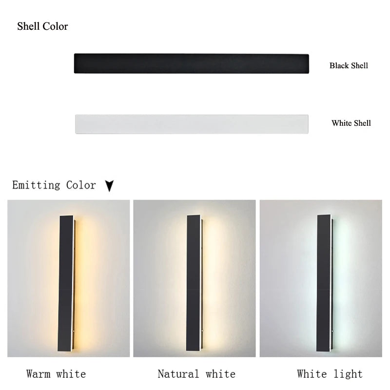 Modern Led Line Wall Light 40CM 15W AC220V Bedside Living Room Background Corridor Stair Porch Long Strip Sconce Lamp Home Decor