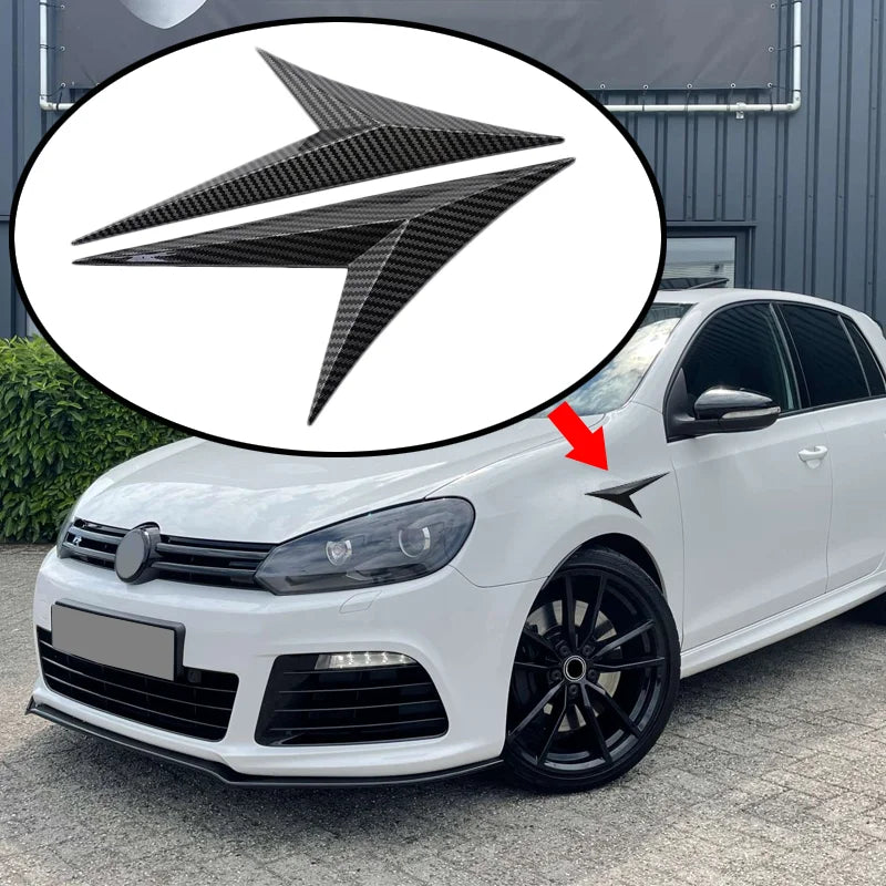 For VW Accessories Goft 4 5 6 7 Gti Car Side Body Fender Door Decor Cover Blade Flank Wing Emblem Badge Auto Tuning Styling