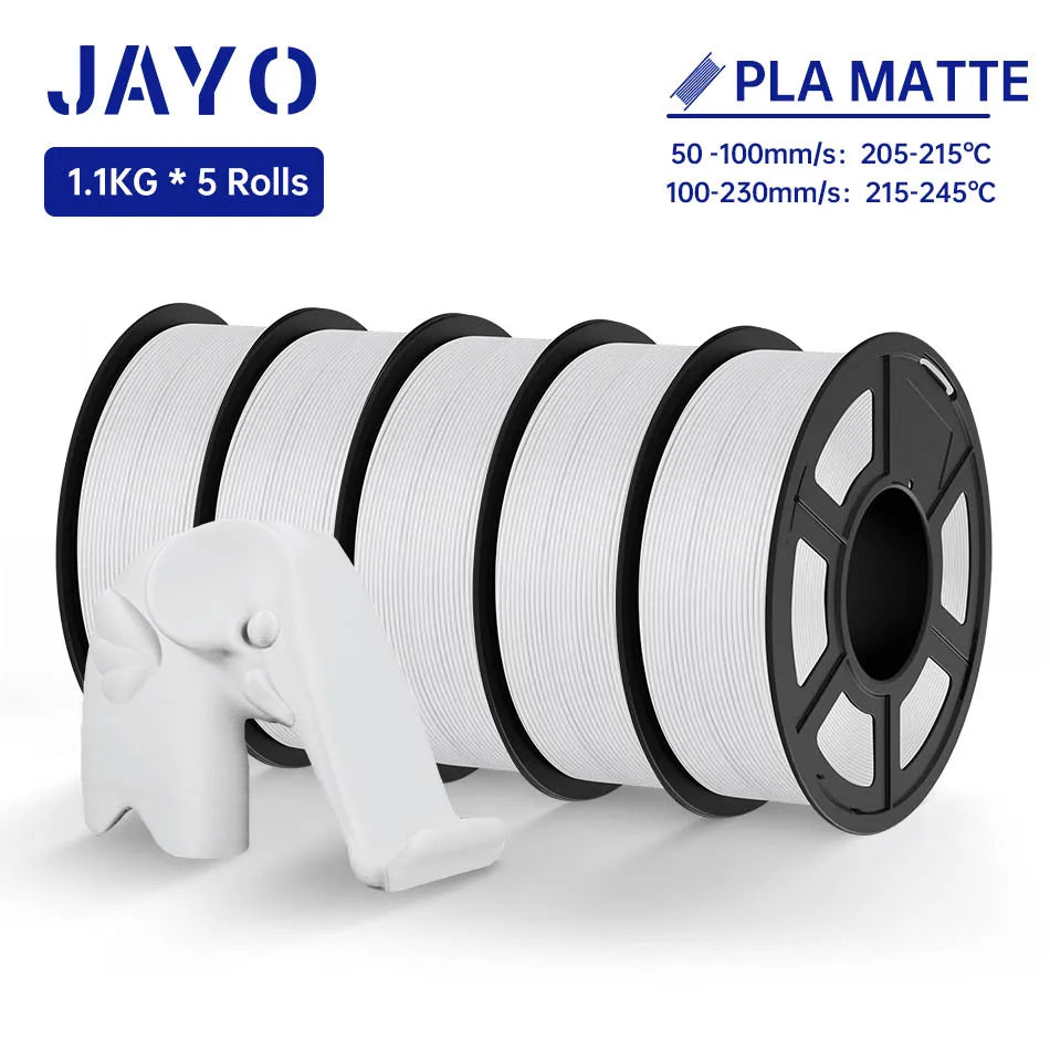 JAYO PLA / PLA Plus/ SILK PLA / PLAMeta/TPU SILK/ABS / PETG 3D Filament 1.75mm 0.65/1.1KG 3D Printer Filament PLA Rainbow 5Roll